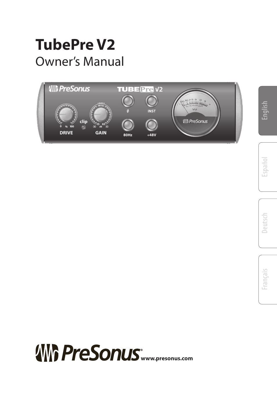 PreSonus TubePre V2 User Manual | 28 pages