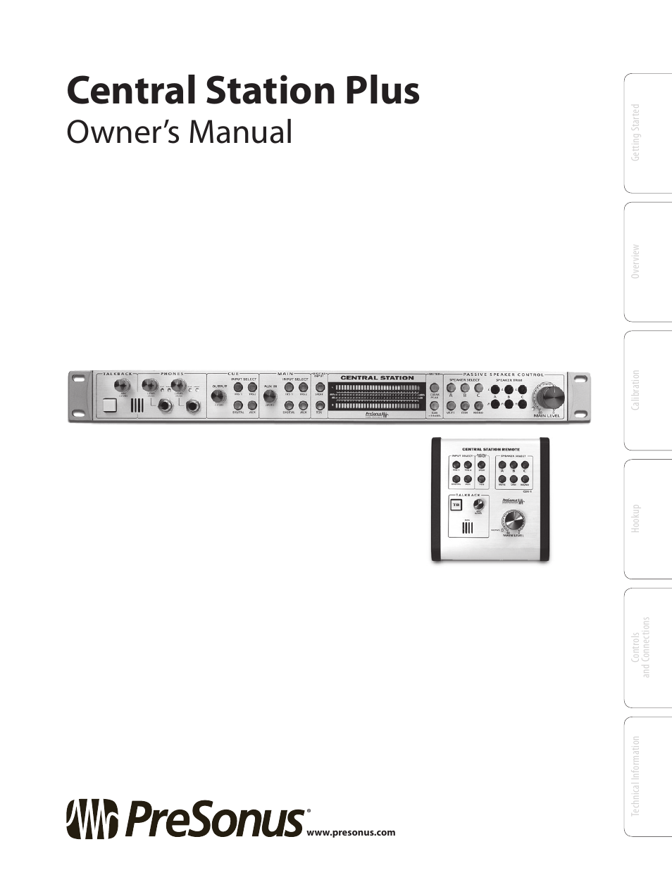 PreSonus Central Station PLUS User Manual | 36 pages