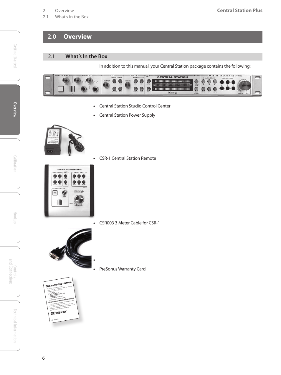 1 summary of features, 0 overview | PreSonus Central Station PLUS User Manual | Page 10 / 36