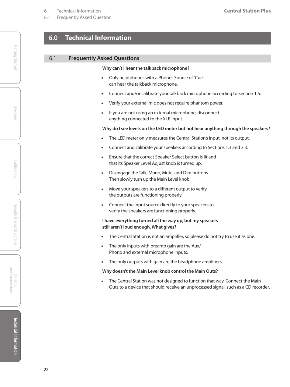 2 troubleshooting — 2, 0 technical information | PreSonus Central Station PLUS User Manual | Page 26 / 36