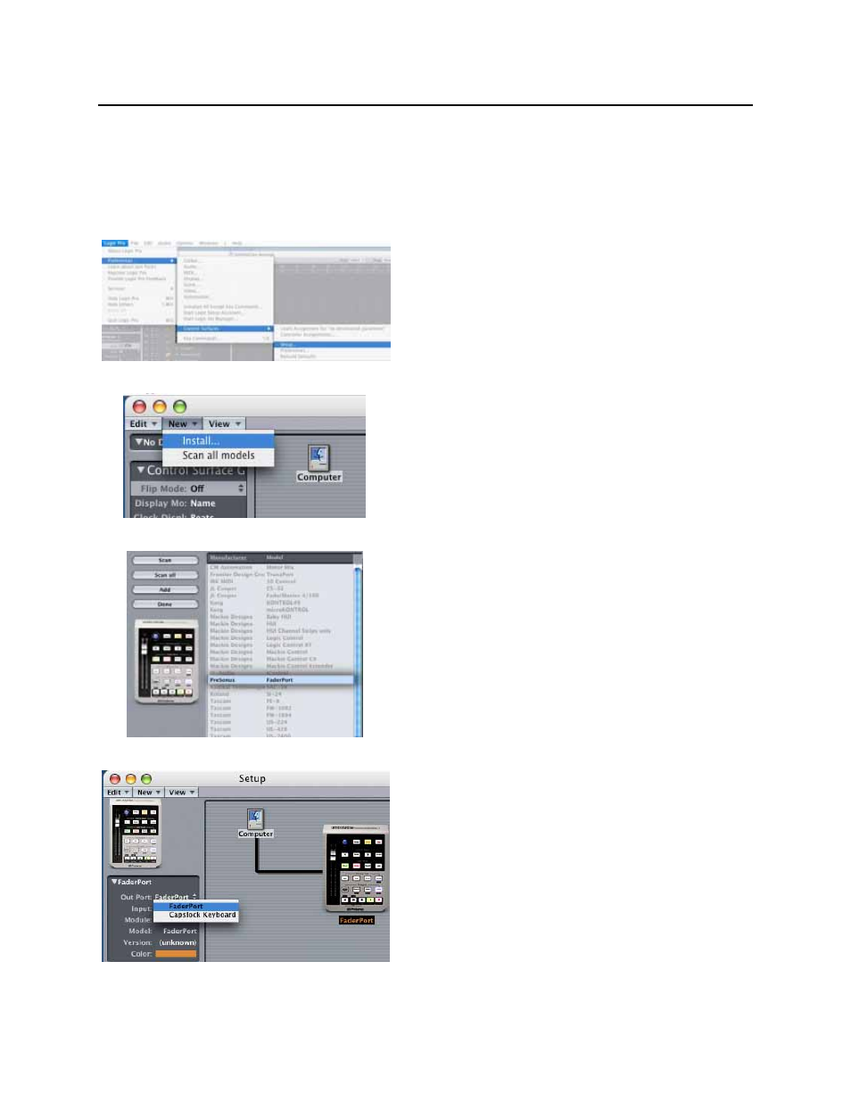 Operation, 5 logic pro/express 7+ setup | PreSonus FaderPort User Manual | Page 20 / 33