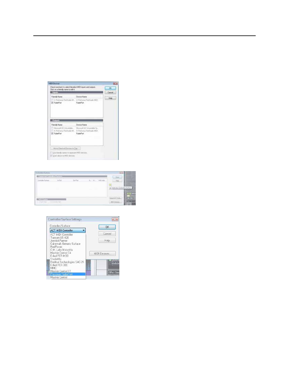 Operation, 8 sonar 6+ setup | PreSonus FaderPort User Manual | Page 25 / 33