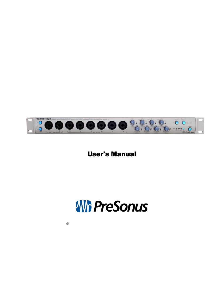 PreSonus DigiMax FS User Manual | 16 pages