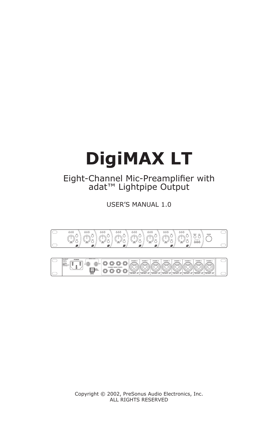 PreSonus DigiMax LT User Manual | 15 pages