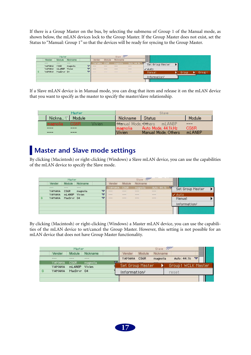 Master and slave mode settings | PreSonus FIREstation User Manual | Page 17 / 17