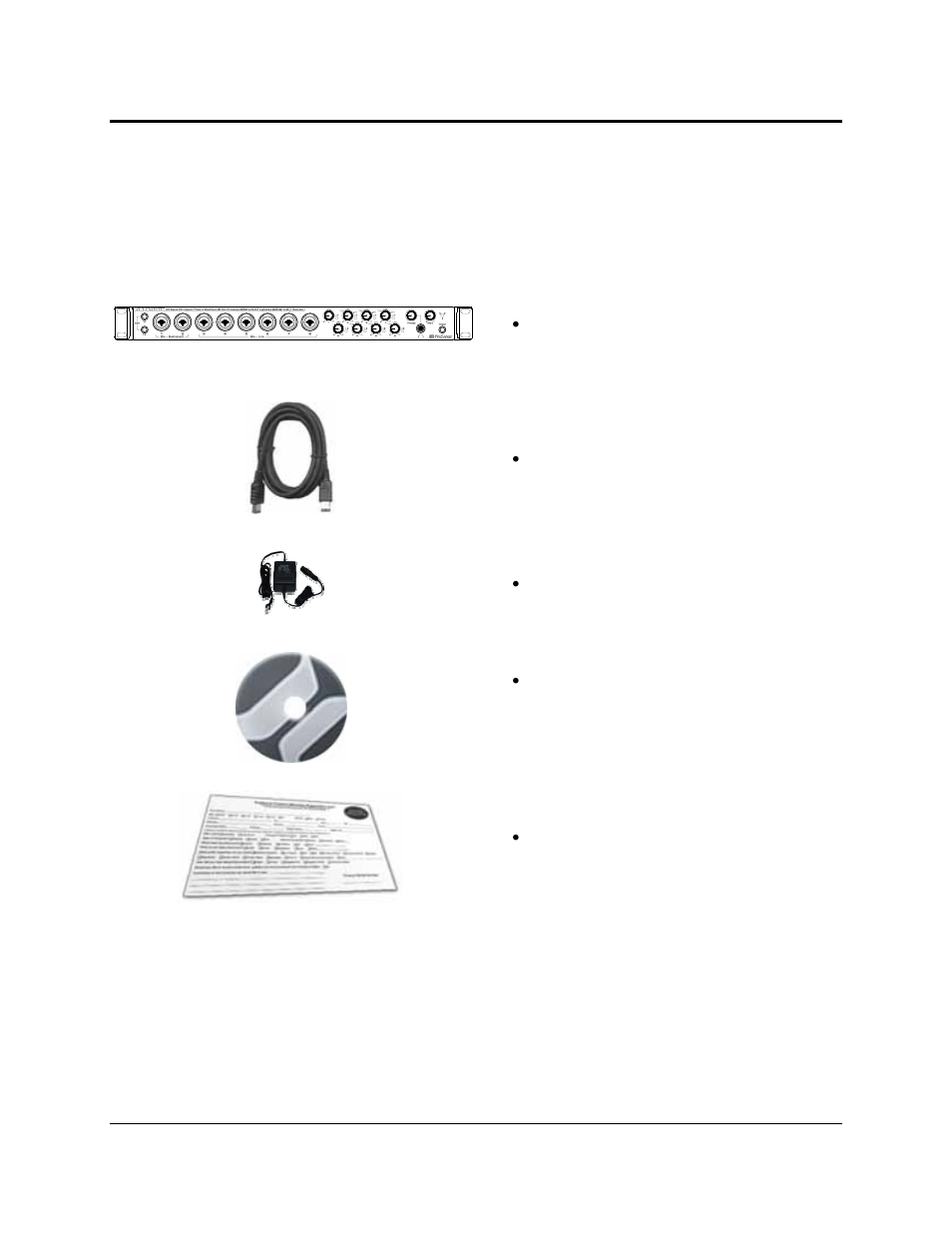 Overview, 3 what is in the box, Your firestudio package contains the following | Firestudio recording interface, Foot, 6-pin-to-6-pin firewire cable, Power supply, Presonus warranty card | PreSonus FireStudio User Manual | Page 8 / 49