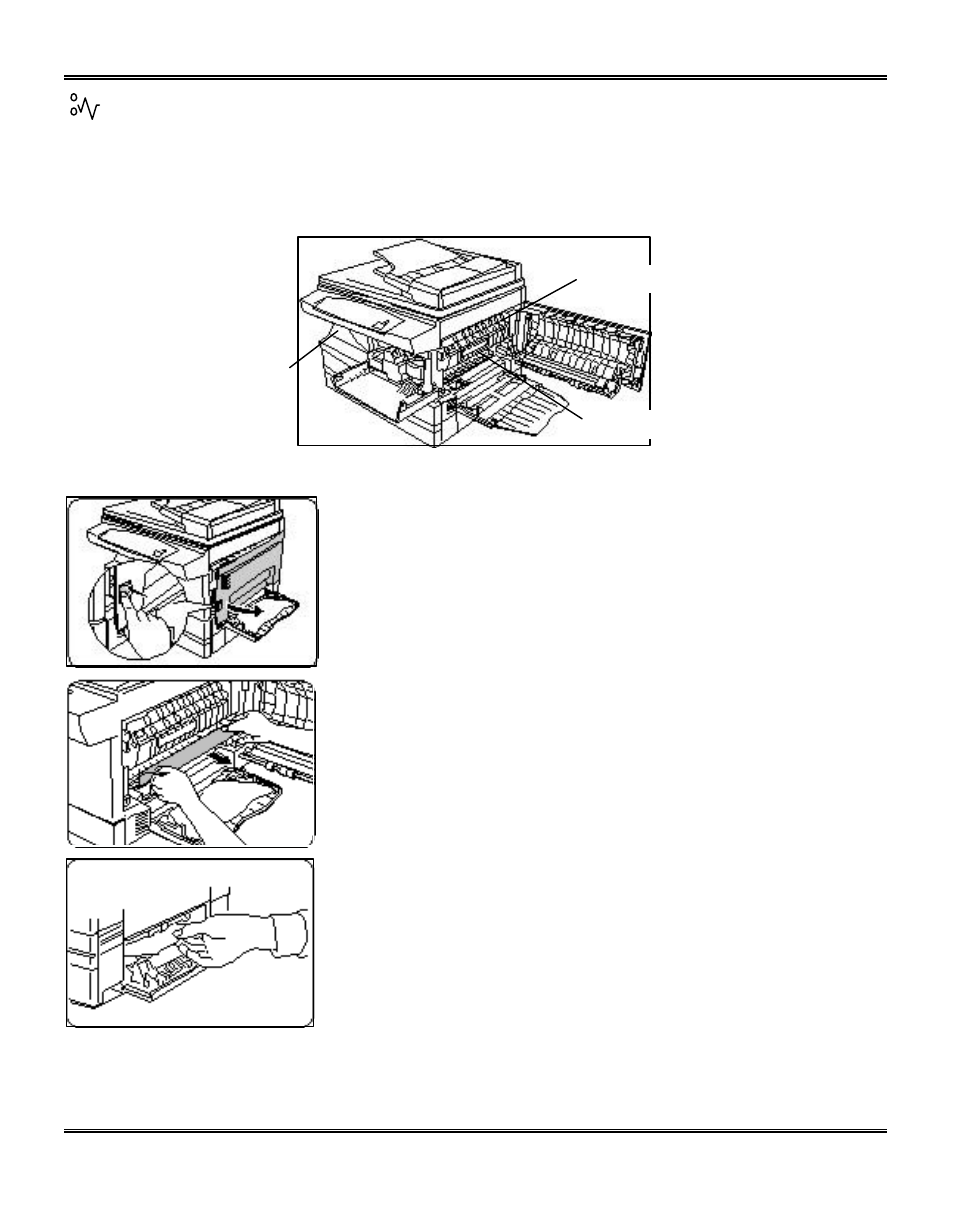 E2 clearing the paper path | Xerox WorkCentre Pro 215 User Manual | Page 39 / 62