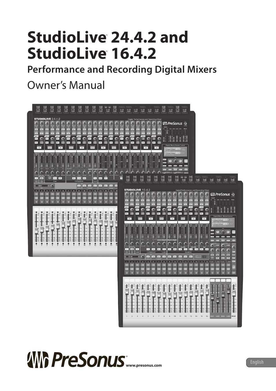 PreSonus StudioLive 24.4.2 User Manual | 112 pages