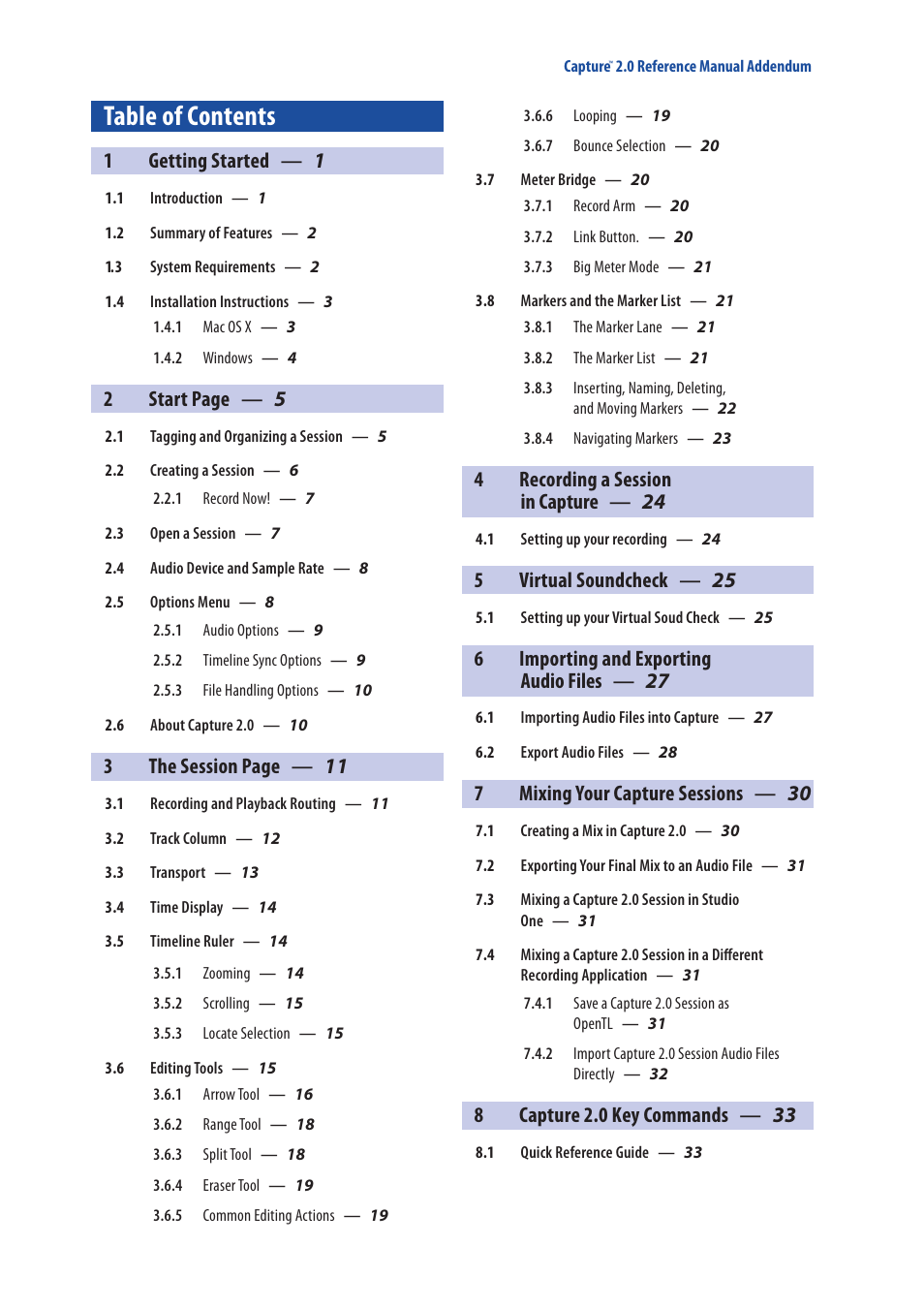 PreSonus Capture  2.0 User Manual | Page 2 / 37