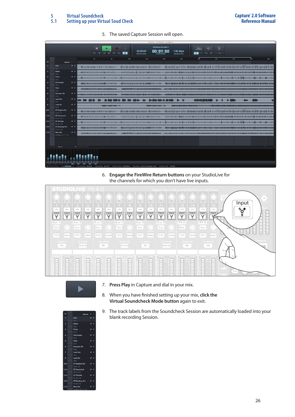 0 software reference manual, Input | PreSonus Capture  2.0 User Manual | Page 28 / 37