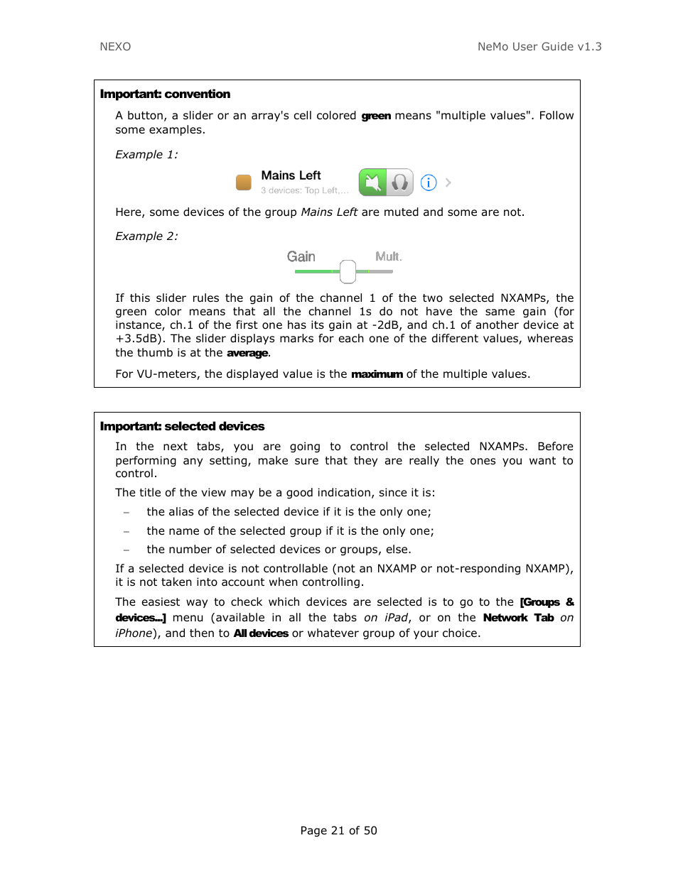 Nexo NEMO User Manual | Page 21 / 50