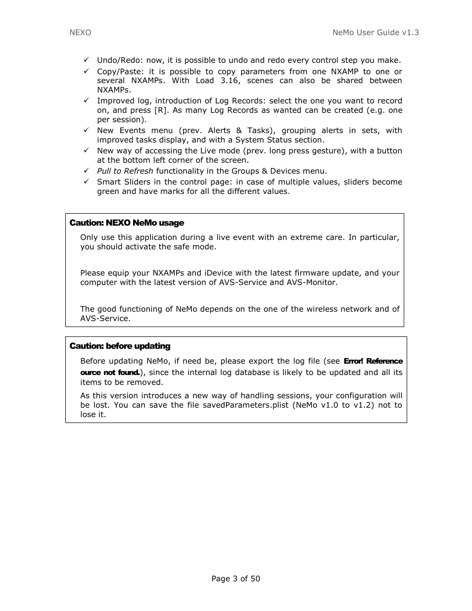 Nexo NEMO User Manual | Page 3 / 50