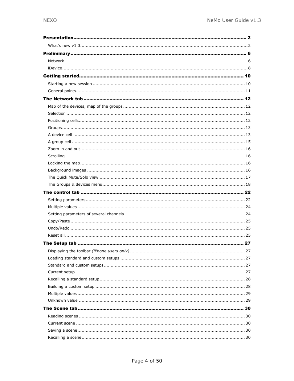 Nexo NEMO User Manual | Page 4 / 50