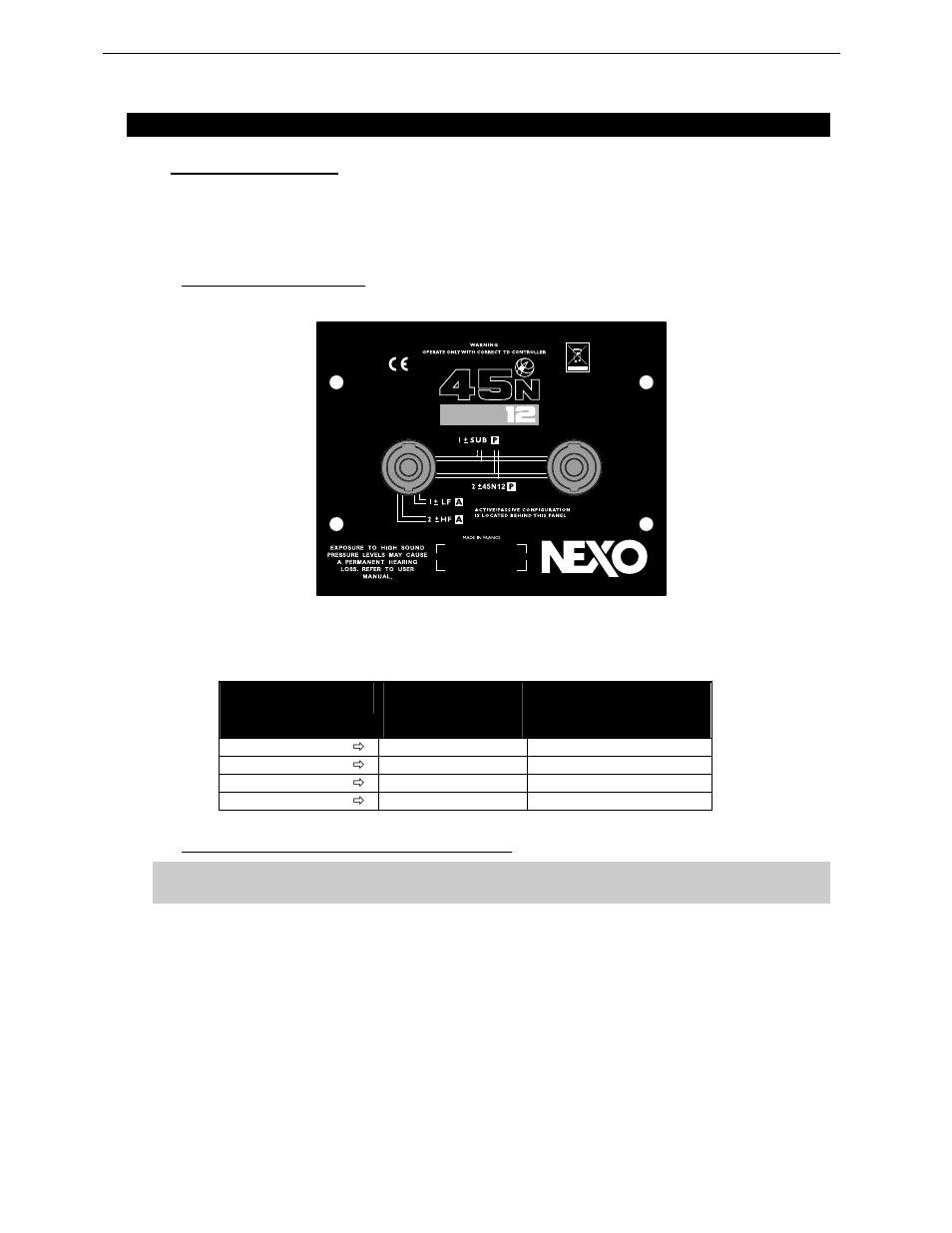 1 speaker connection | Nexo 45N Monitor User Manual | Page 8 / 26