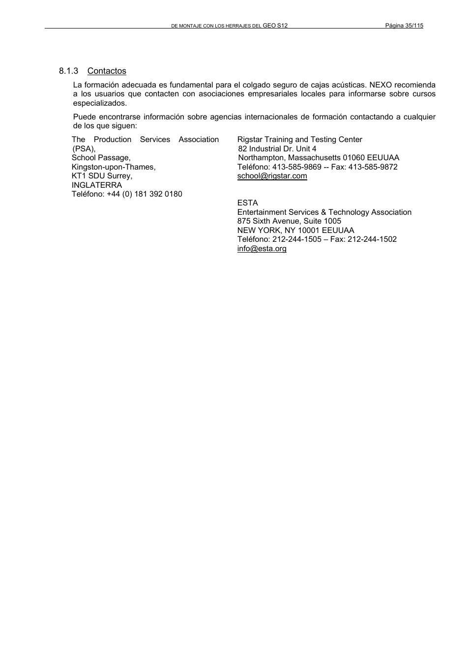 Nexo GEO S12 User Manual | Page 35 / 115
