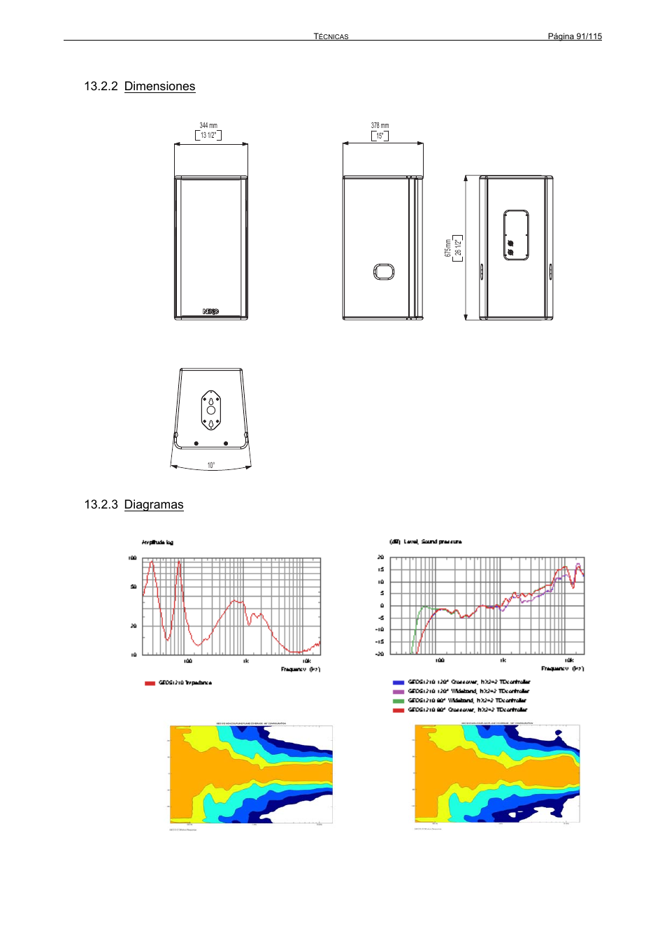 2 dimensiones, 3 diagramas | Nexo GEO S12 User Manual | Page 91 / 115