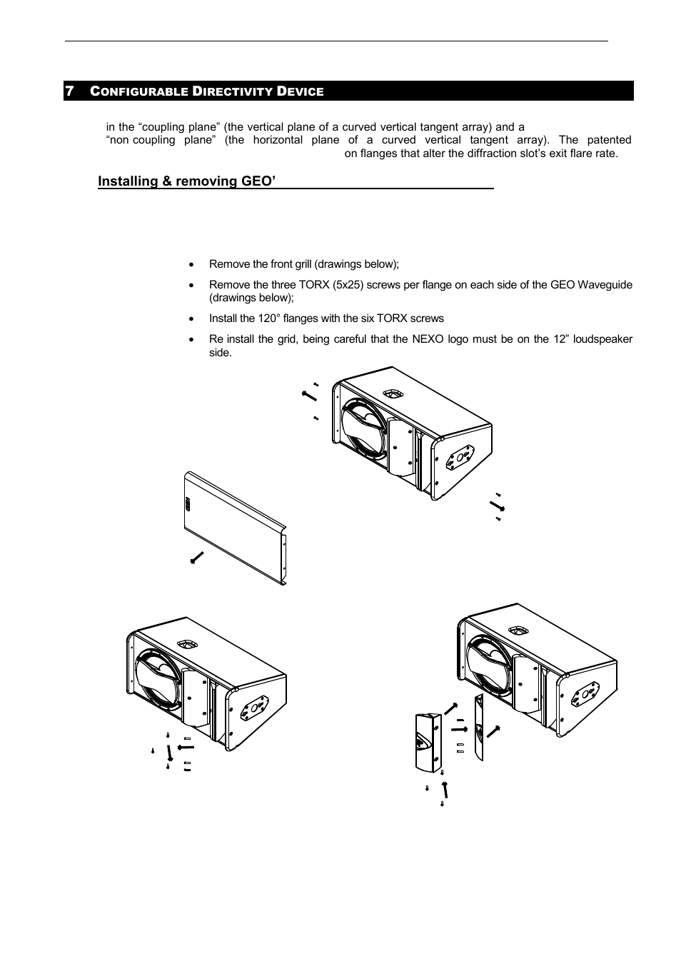 7 configurable directivity device | Nexo LS18 User Manual | Page 25 / 103