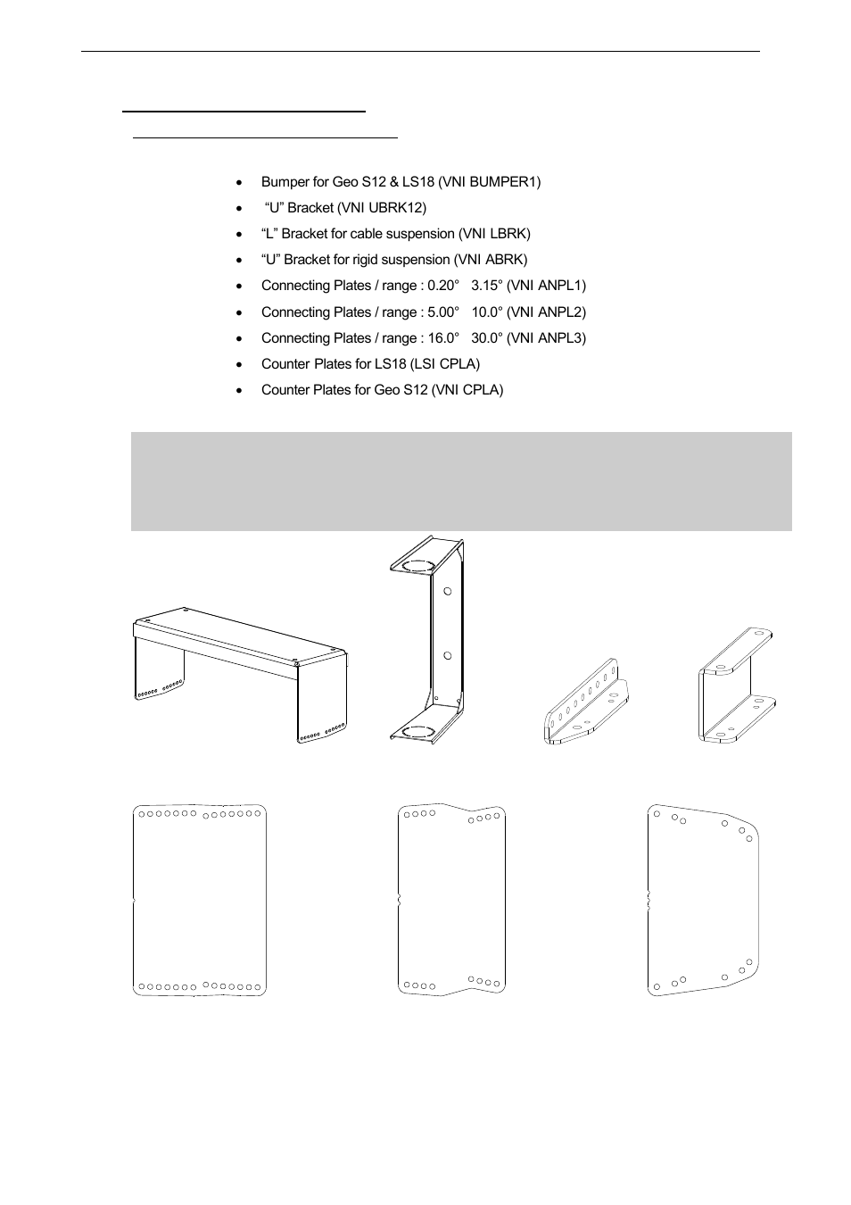 3 geo s12 in fixed installations, 1 fixed installation accessories and kits | Nexo LS18 User Manual | Page 33 / 103