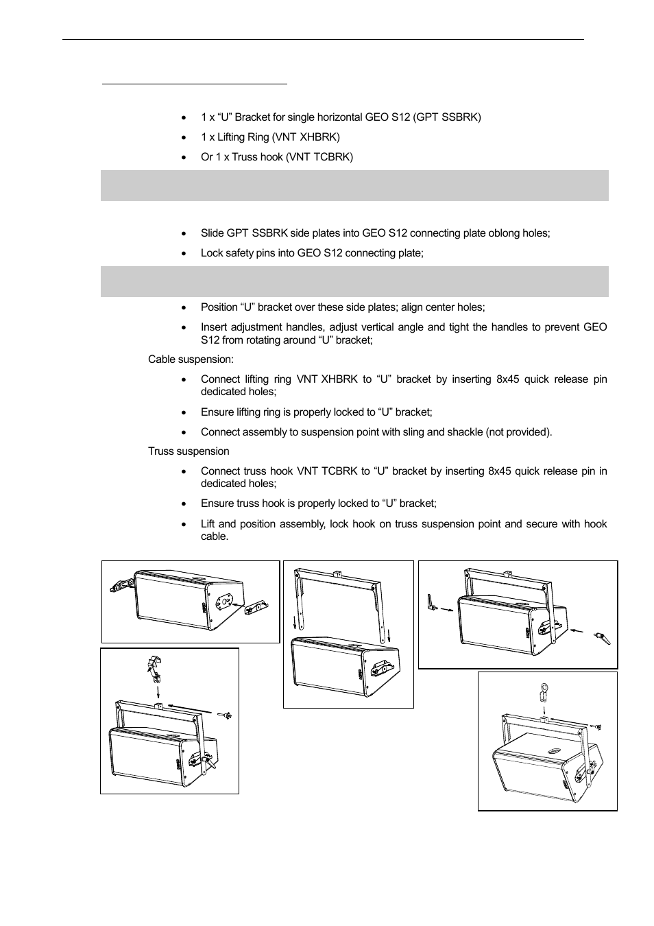 4 single geo s12 flown horizontally, Required items, Procedure | Nexo LS18 User Manual | Page 49 / 103