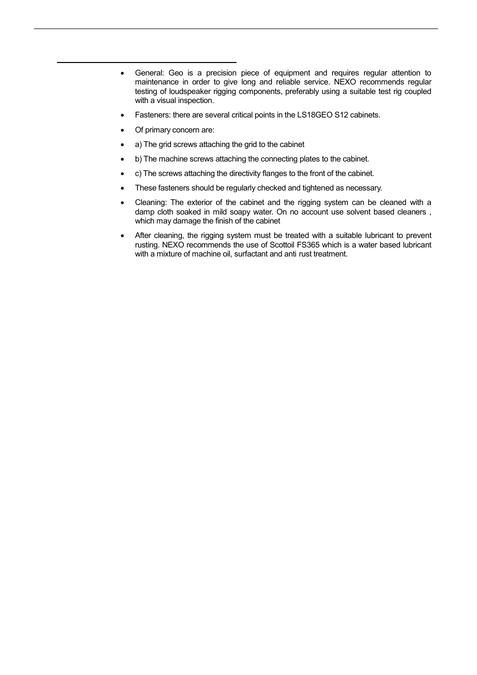 5 testing and maintenance of the system | Nexo LS18 User Manual | Page 68 / 103