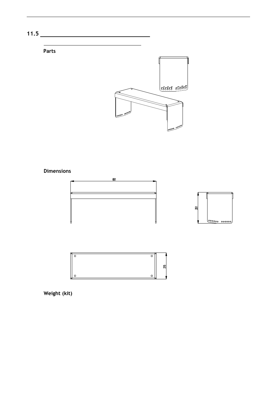 5 geo s12 fixed installations accessories, 1 ls18 & geo s12 bumper (vni-bumper), Parts | Nexo LS18 User Manual | Page 89 / 103