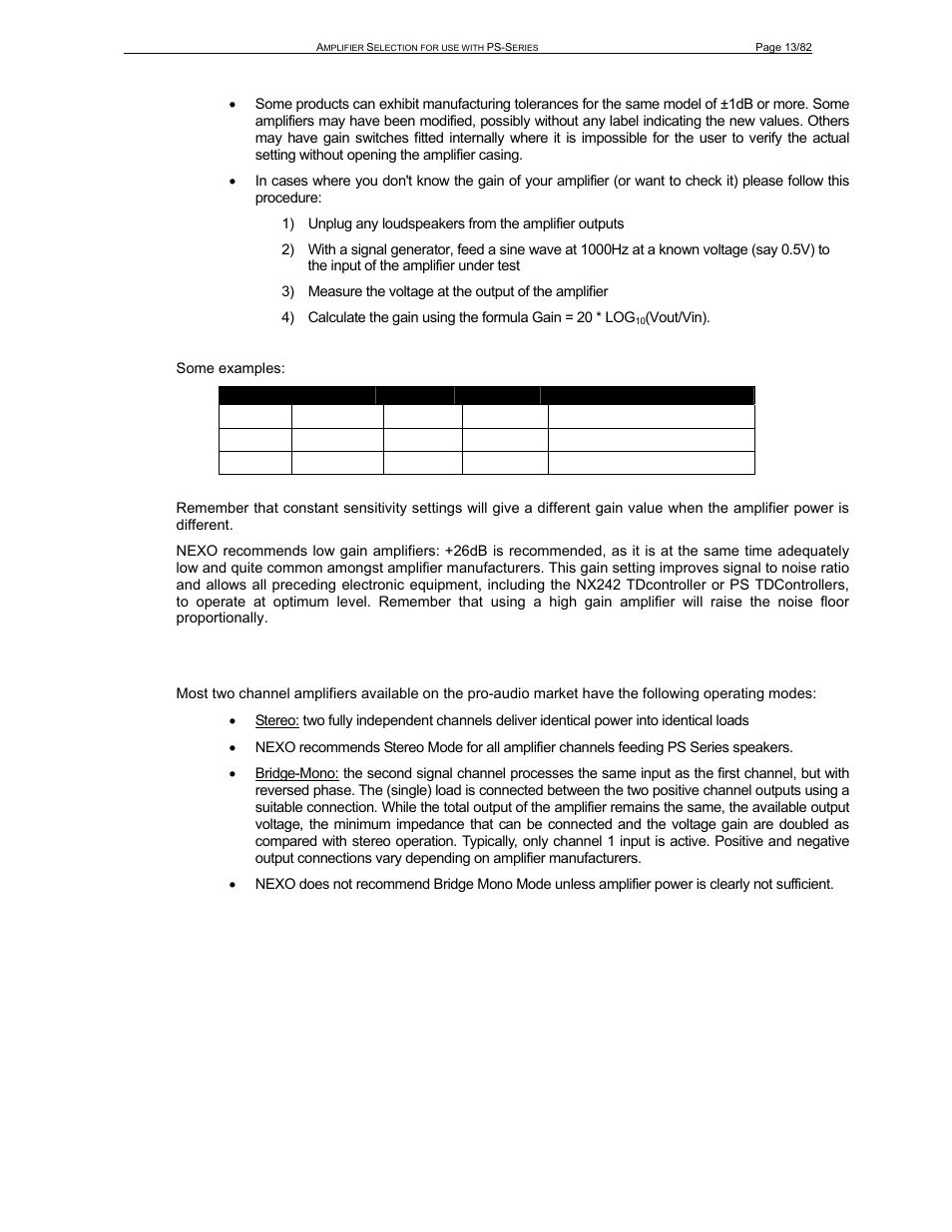 Operating mode | Nexo PS-R2 User Manual | Page 13 / 82