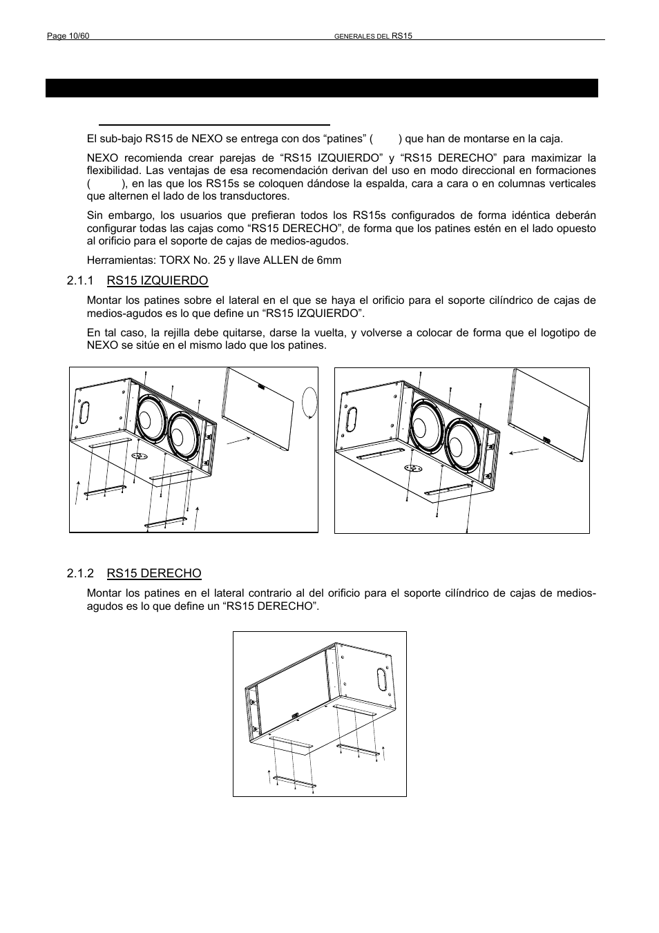 Nexo RS User Manual | Page 10 / 60