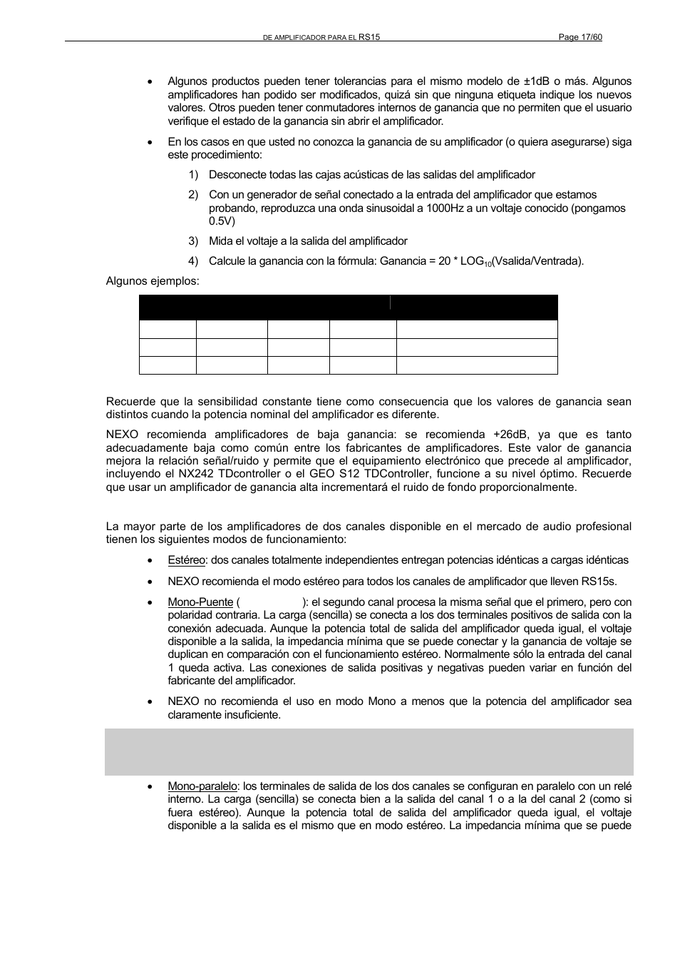 Nexo RS User Manual | Page 17 / 60