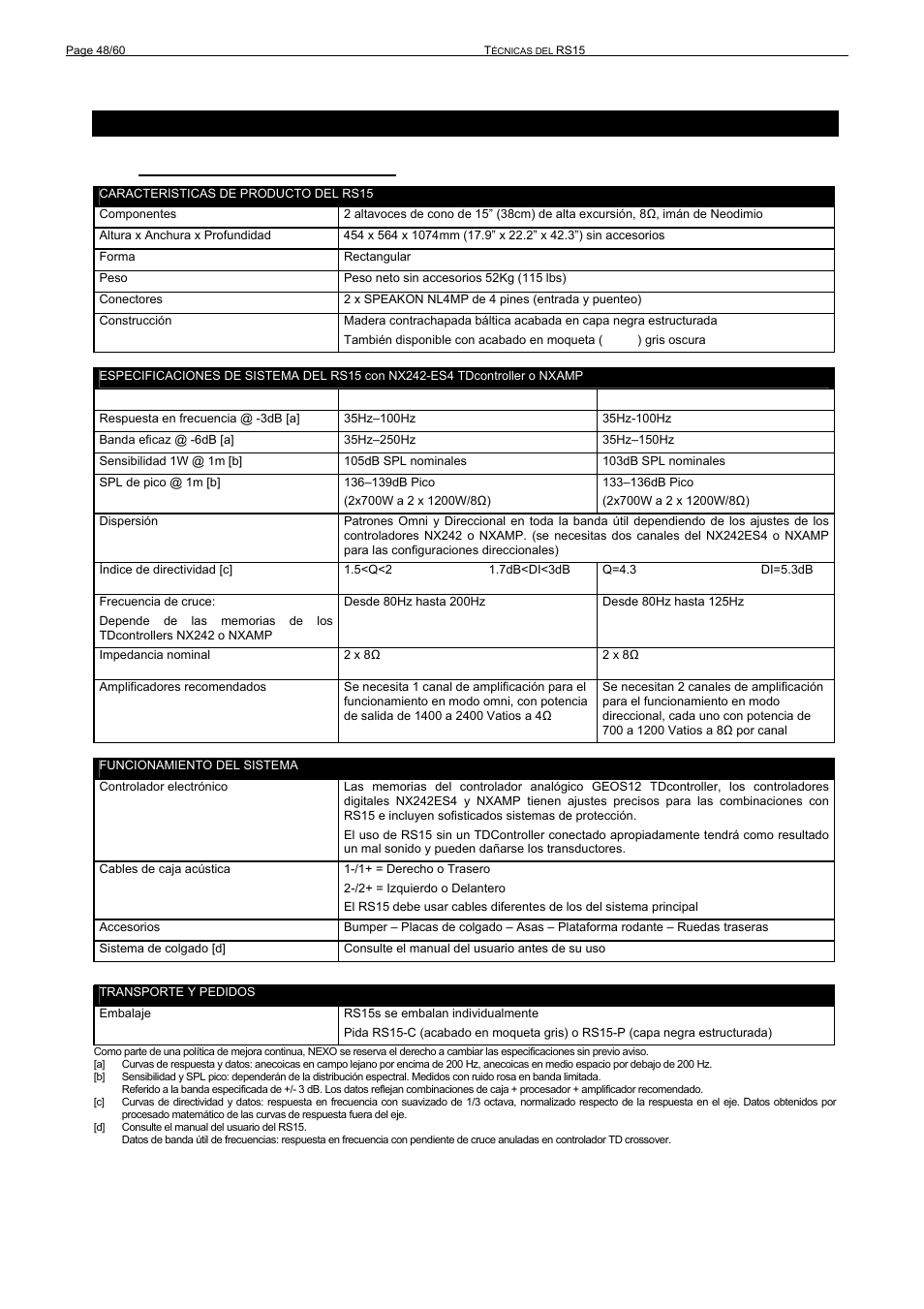 10 e | Nexo RS User Manual | Page 48 / 60