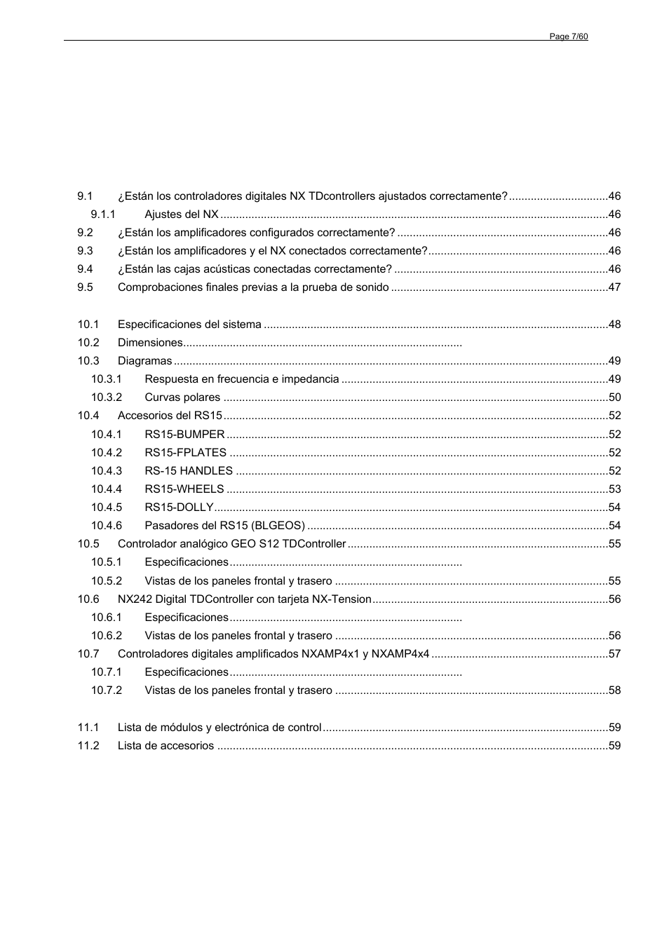 Nexo RS User Manual | Page 7 / 60