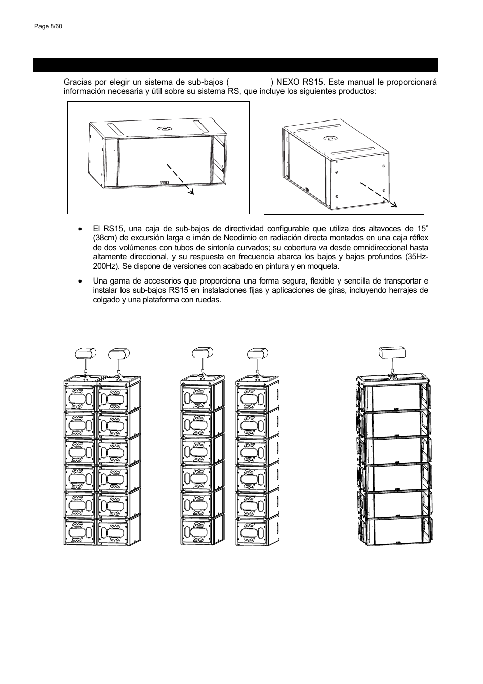 Nexo RS User Manual | Page 8 / 60