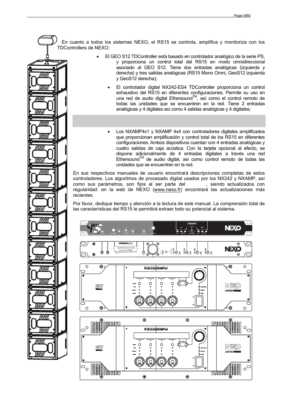 Nexo RS User Manual | Page 9 / 60