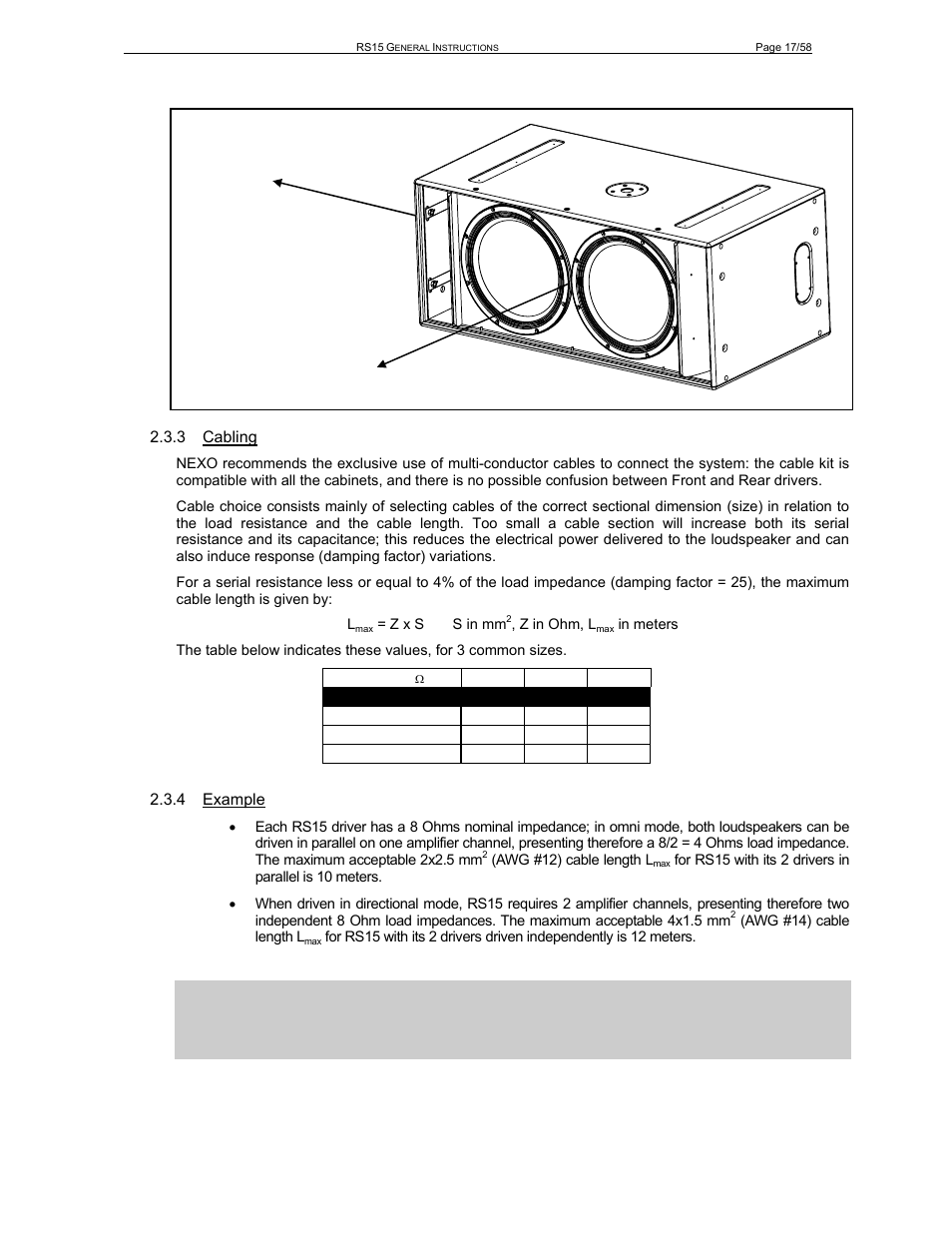 Nexo RS User Manual | Page 17 / 58
