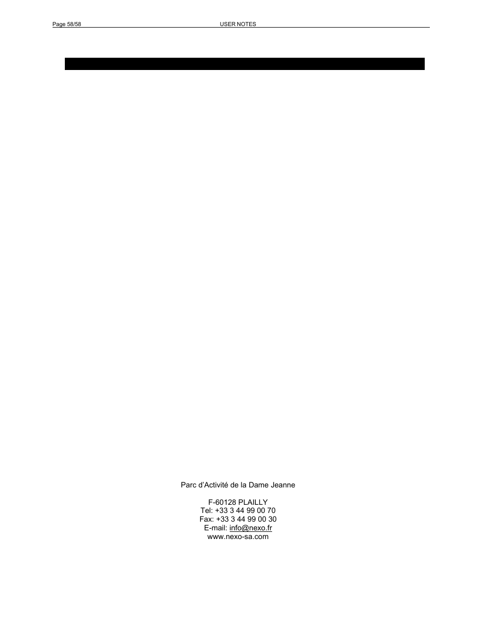Nexo RS User Manual | Page 58 / 58