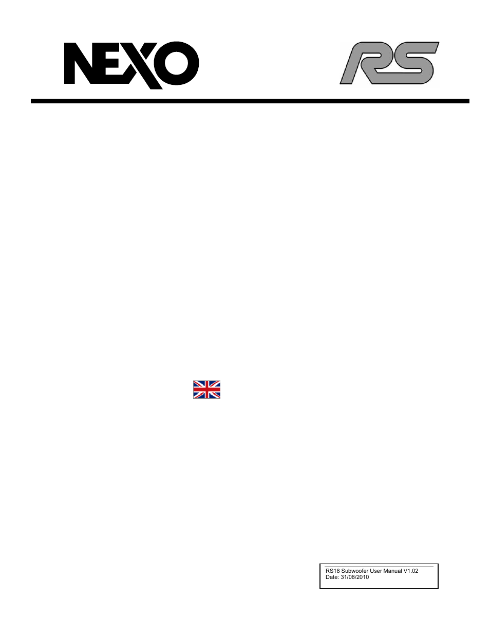 Nexo RS User Manual | 54 pages