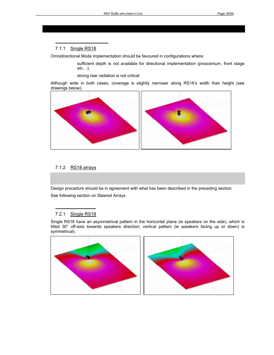 7 ray, 1 omnidirectional mode, 2 directional mode | Nexo RS User Manual | Page 35 / 54