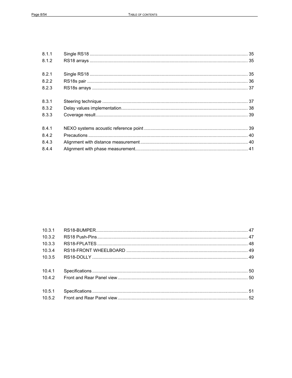 Nexo RS User Manual | Page 8 / 54