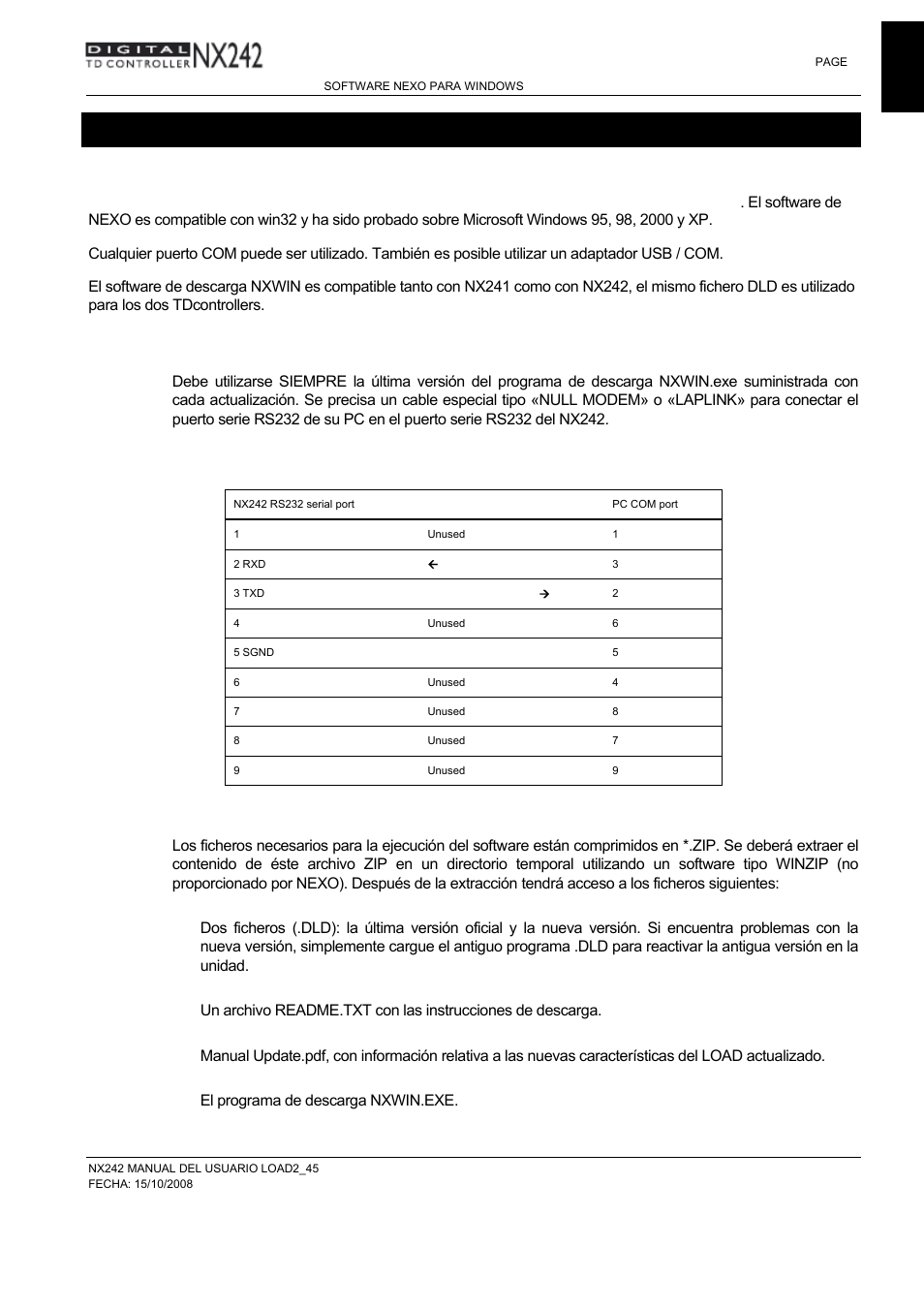 Software nexo para windows, Aviso, Instrucciones | Nexo NXAMP User Manual | Page 31 / 38