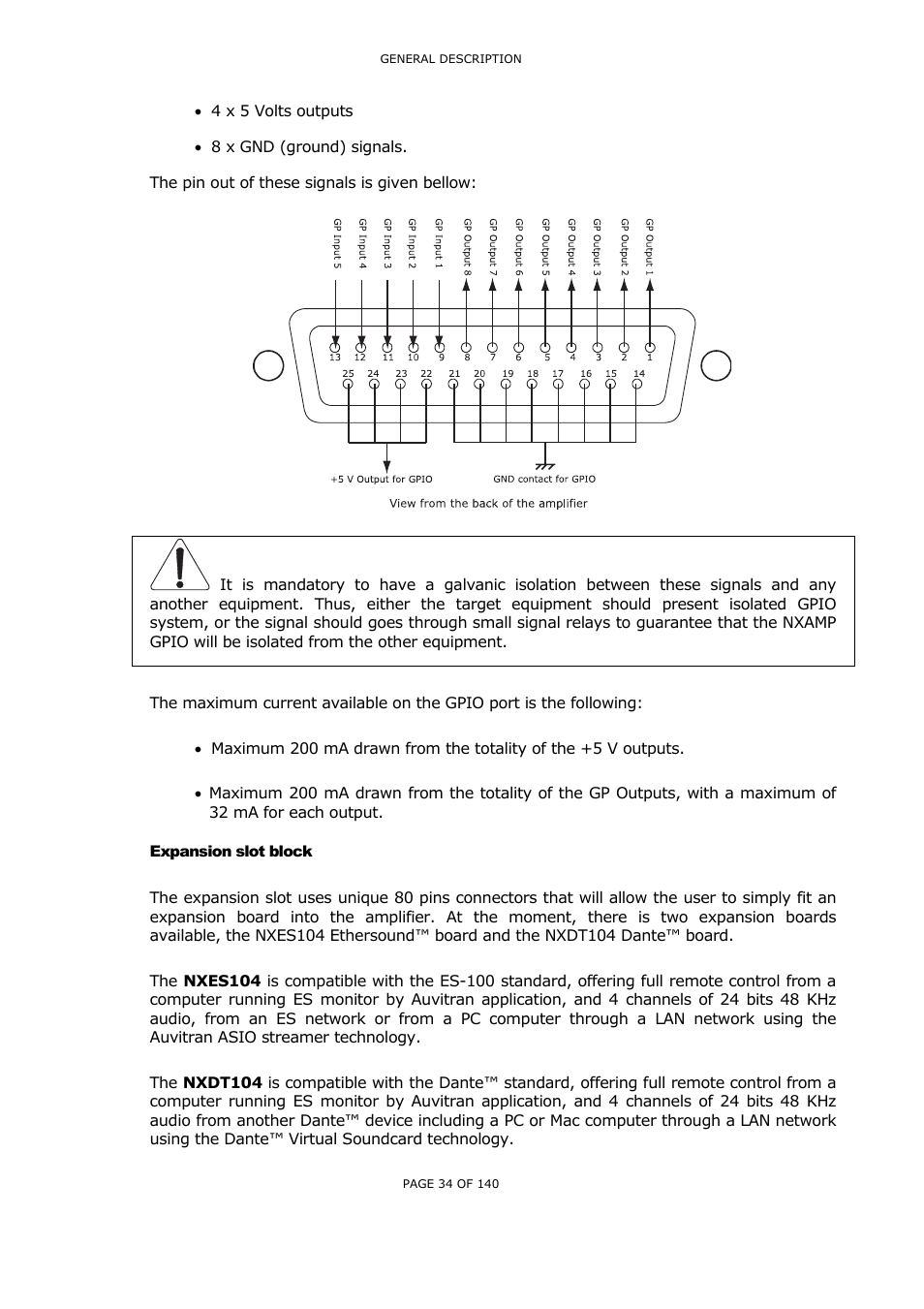 Expansion slot block, Xpansion slot block | Nexo NUAR User Manual | Page 34 / 140