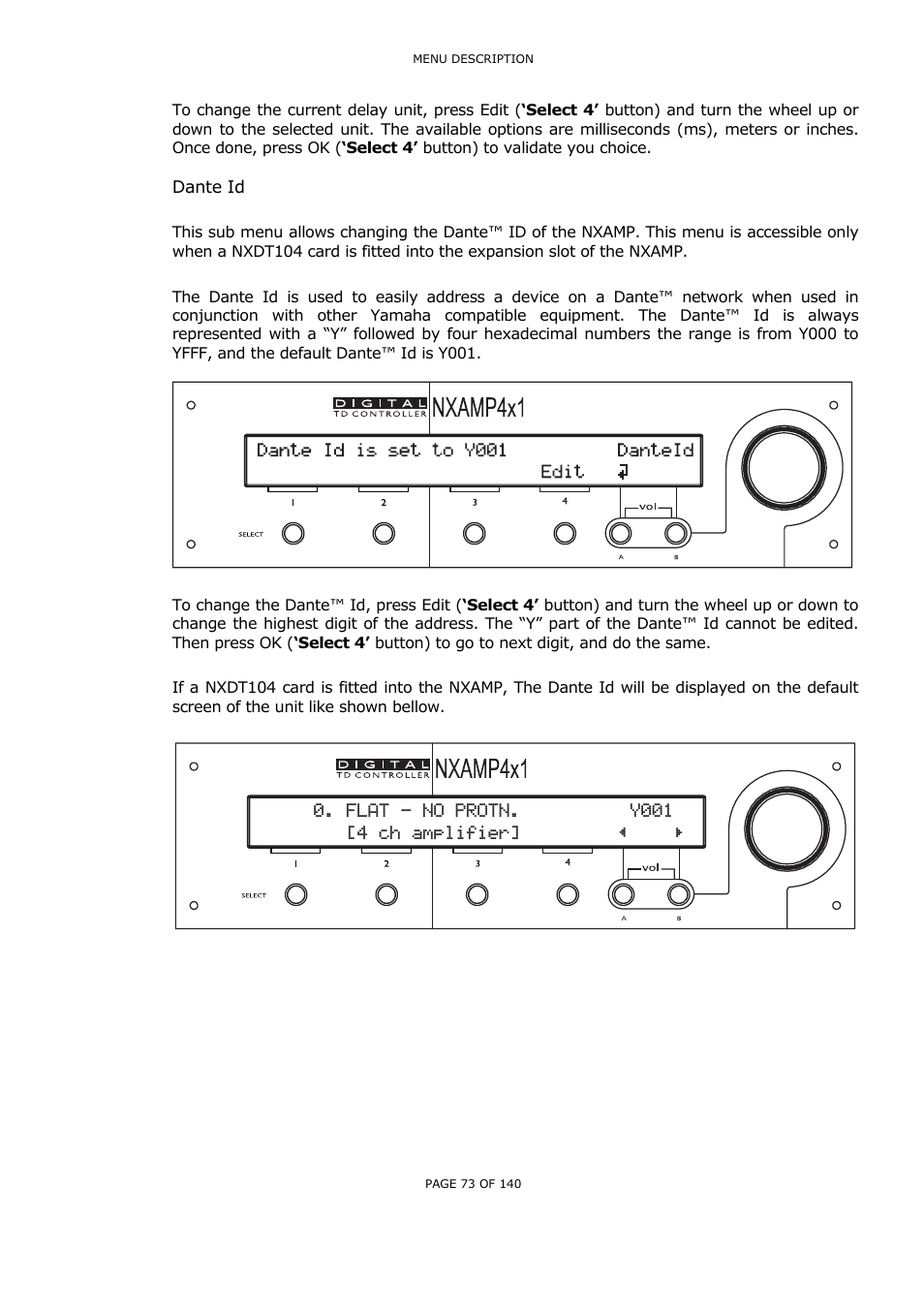 Dante id | Nexo NUAR User Manual | Page 73 / 140