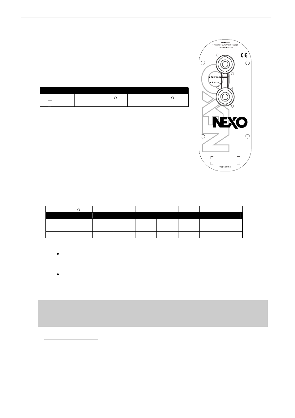 2 amplifier selection, 2 cd18 connectors, 3 c a bling | 4 examples | Nexo GEO T User Manual | Page 10 / 67