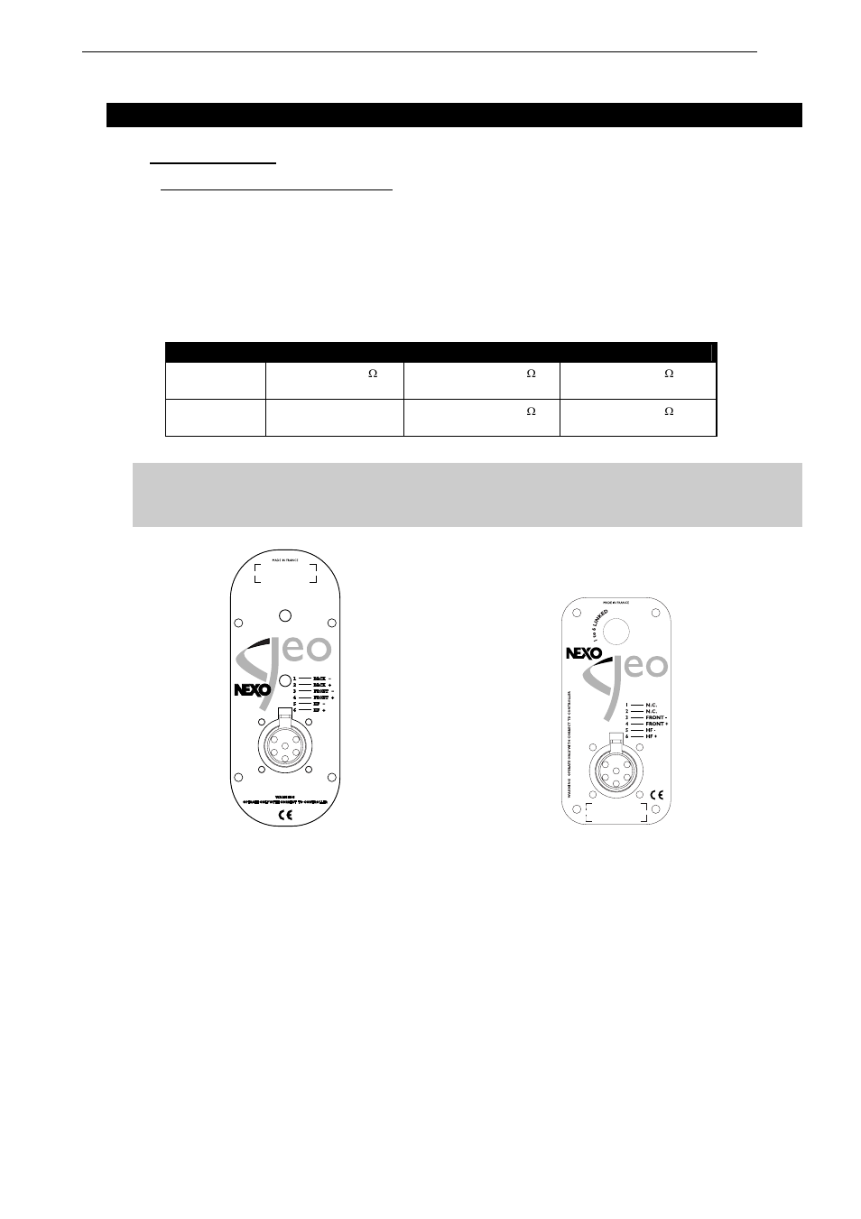 2 geo, 1 speaker wiring | Nexo GEO T User Manual | Page 9 / 67