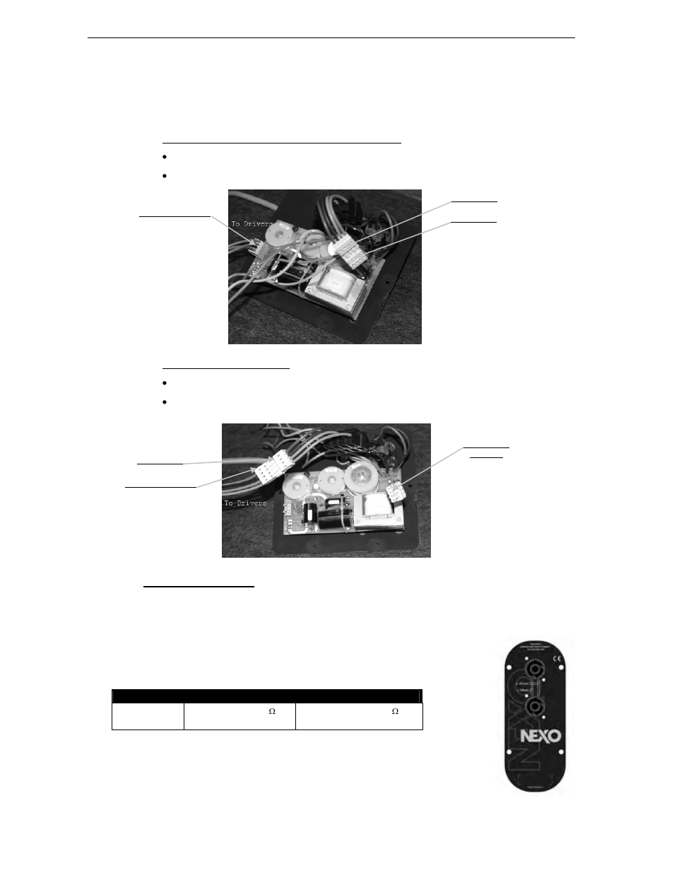 Geo d serial #1611 to above, 3 geo sub connectors | Nexo GEO D User Manual | Page 11 / 94