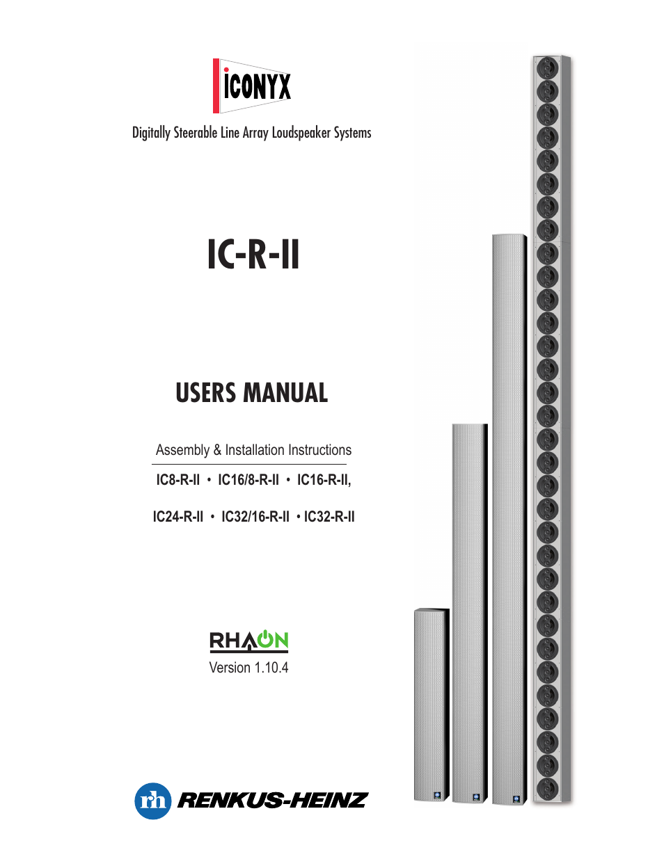 Renkus-Heinz IC32-R-II User Manual | 80 pages