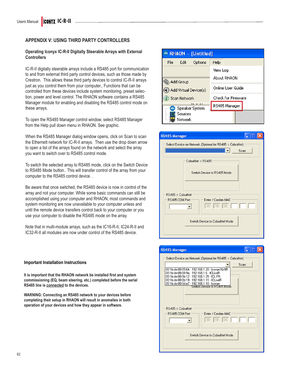 Renkus-Heinz IC32-R-II User Manual | Page 62 / 80