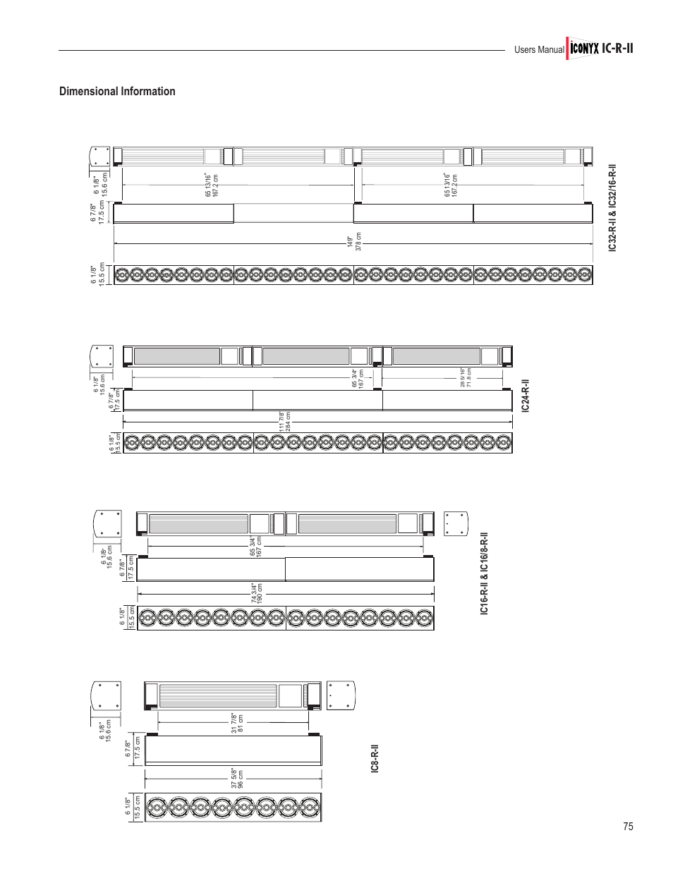 Ic-r-ii, Dimensional information, Users manual | Renkus-Heinz IC32-R-II User Manual | Page 75 / 80