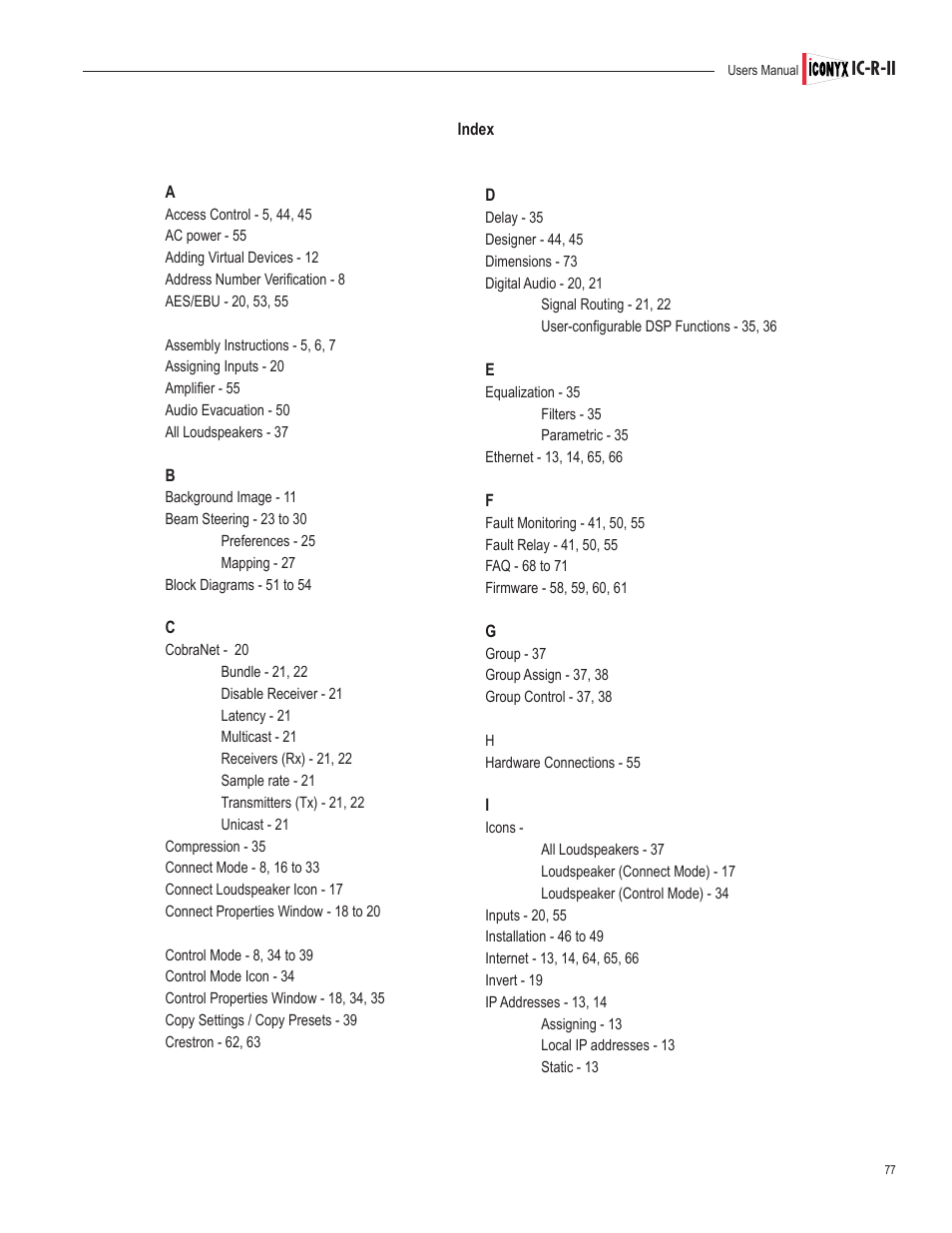 Renkus-Heinz IC32-R-II User Manual | Page 77 / 80