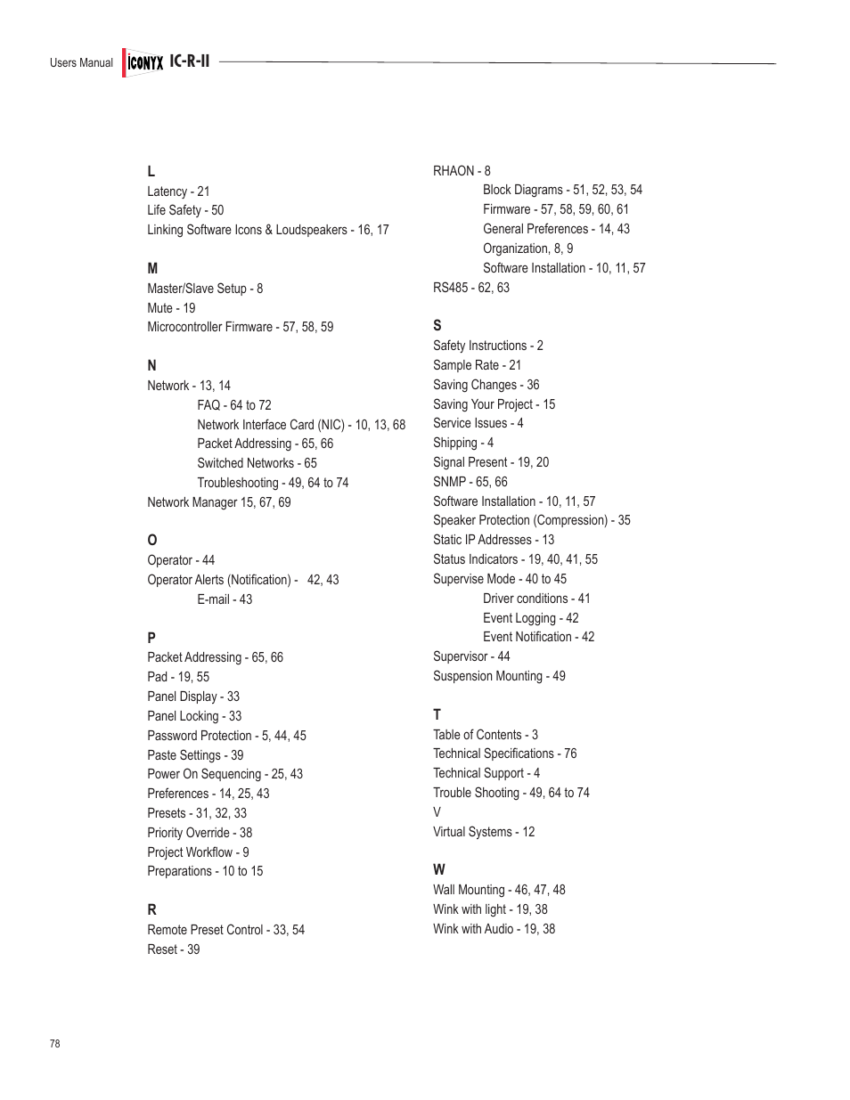 Renkus-Heinz IC32-R-II User Manual | Page 78 / 80
