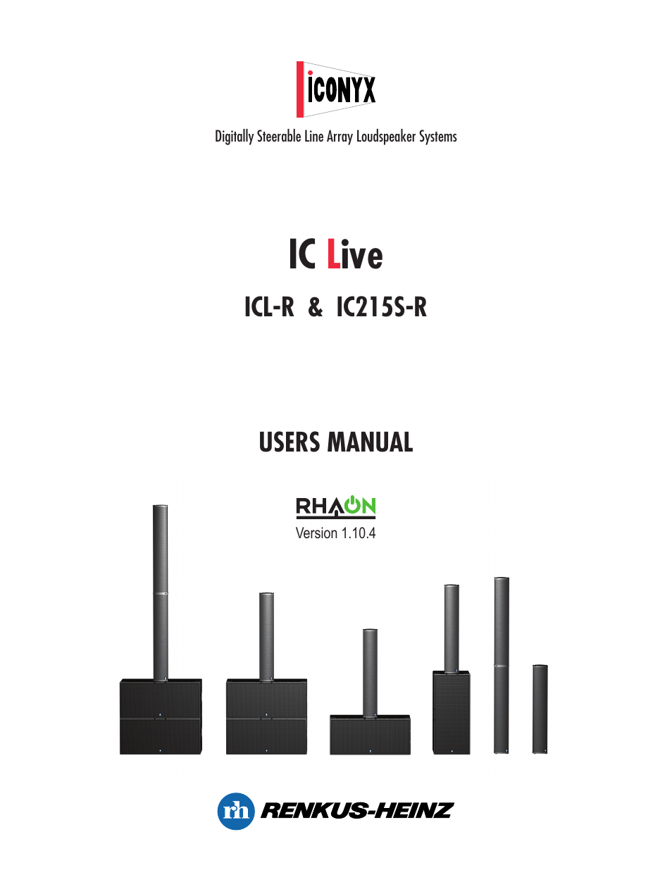 Renkus-Heinz ICL-R User Manual | 72 pages
