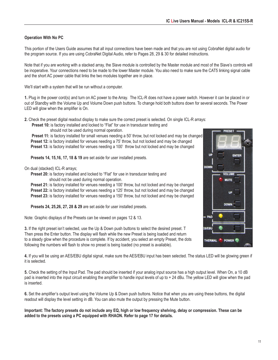 Renkus-Heinz ICL-R User Manual | Page 11 / 72